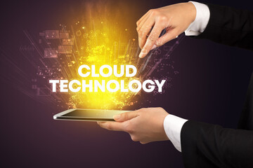 Poster - Close-up of a touchscreen with inscription