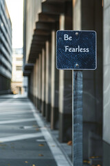 Wall Mural - Be fearless sign
