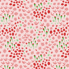 Wall Mural - Pattern flower floral spring blossom illustration vector fabric textile design leaf leaves