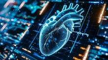 Futuristic heart scanner with advanced AI capabilities