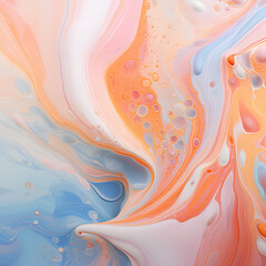 Sticker - Abstract swirls of paint in pastel tones.