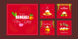 Vector illustration of Happy Bengali New Year social media feed set template