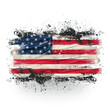 American flag on transparent background. Memorial Day, 4th of July, Labour Day
