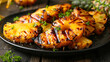 Plate of Grilled Pineapple