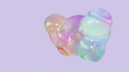 Aufkleber - Morphing liquid blobs in a metaball animation. Background of 3D Abstract Colorful Metaballs. in Ultra HD 4K. an alpha matte and a seamless, looped 3D animation.