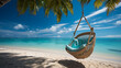 Sun, Sand, and Serenity.Relaxing on the Beach. Hammock Relaxation in Paradise