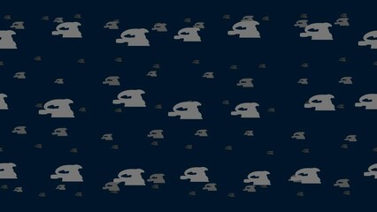 Poster - Sanding machine symbols float horizontally from left to right. Parallax fly effect. Floating symbols are located randomly. Seamless looped 4k animation on dark blue background