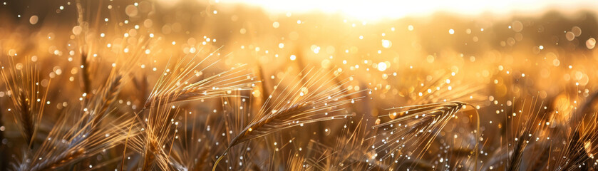 Canvas Print - barley field. farmland. generative ai