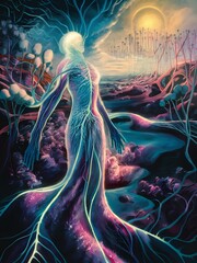 Wall Mural - Portraying the nervous system