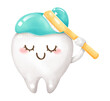 Cute tooth holding toothbrush