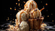 a scoop of salted caramel ice cream, generative ai