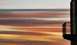 Balcone affacciato su di uno strepitoso tramonto di nuvole colorate sopra le montagne dell’Appennino