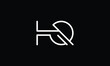 HQ, QH, H, Q, Abstract letters Logo Monogram	
