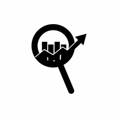 Poster - 2d rendering Stock market online business concept. business Graph search
