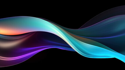 Poster - Vibrant abstract waveform with fluid motion and colorful gradients.