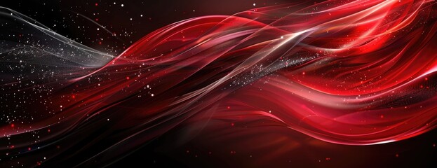 Wall Mural - Bold Black and Red Blend: Striking Abstract Design - Sophisticated Desktop Wallpaper