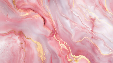 Wall Mural - Captivating Pink Marble Texture with Fluid Patterns for Design