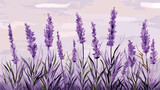 Fototapeta Lawenda - Painted lavender on a textured background Flat Vector