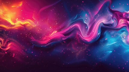 Poster - Vibrant Spectrum: Saturated Modern Pattern - Colorful Abstract Desktop Wallpaper