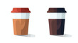 Reusable kcup flat design long shadow color icon. 