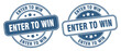 enter to win stamp. enter to win label. round grunge sign