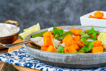 Poster - Sweet potato curry with rice noodles