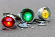 © Nataraj - Broken traffic light lying on the street