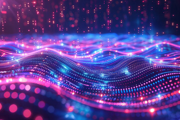 Aufkleber - Techno digital neon background 2024 03 11