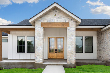 the front door of a home