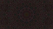 Kaleidoscope Pattern With Full Colors. Magic Mandala. 4k Flashing With Shining Light Dots. Animation With Circles		 