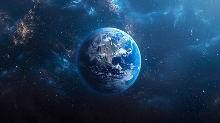 Wall Mural - Sphere of nightly Earth planet in outer space. City lights on planet. Life of people. Solar system element.