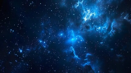 Wall Mural - blue night starry sky, space, background for screensaver. astrology, horoscope, zodiac signs
