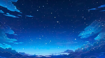 Wall Mural - blue night starry sky, space, background for screensaver. astrology, horoscope, zodiac signs