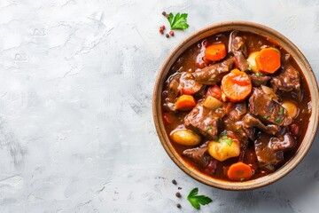 Wall Mural - Gourmet Boeuf Bourguignon, Lightly Lit with Soft Daylight