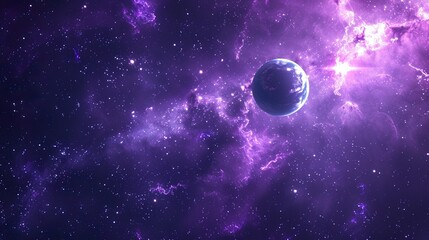 Wall Mural - purple space sky galaxy and stars Beautiful Universe. Space background with galaxy in black.