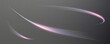 Vector png background with violet and pink glowing lines. Violet glowing lines of speed. Light glow effect. Light trail wave, fire trail line and glow curve swirl.