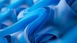 © Damerfie - 3d render abstract background with folded textile ruffle blue cloth macro wavy fashion wallpaper