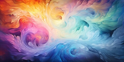 Poster - Abstract Painting of Colorful Colors Generative AI