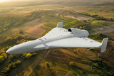 Fototapeta Kwiaty - Iranian kamikadze drone with jet engine flying in the air. UAV combat mission - 3d rendering