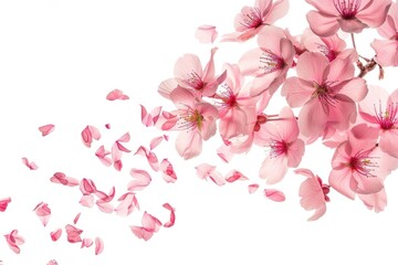 Wall Mural - A close up of a bunch of pink flowers, perfect for nature themes