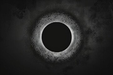 Poster - A striking black and white photo capturing a beautiful ring of light. Perfect for adding a touch of elegance to any design project