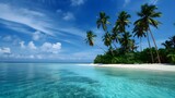 Fototapeta Sypialnia - Tropical Maldives Island. Paradise Vacation Destination.