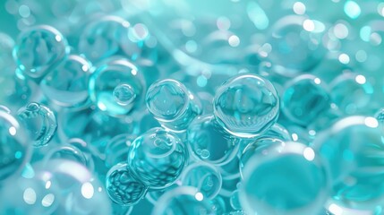 Poster - A bunch of bubbles floating on top of each other. Perfect for adding a touch of whimsy to any design project