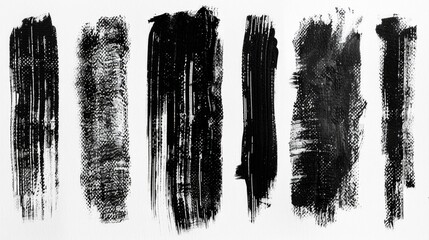 Poster - Abstract black and white paint strokes. Suitable for artistic projects