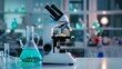 Science Chemical medical research lab with Microscope
