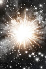 Poster - A beautiful star burst shining in the sky. Perfect for celestial backgrounds
