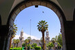 Basilica Cathedral of Arequipa, the famous landmark at Plaza de Armas square of Arequipa, Peru