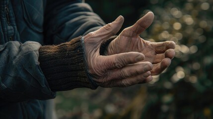 Poster - Close-up view of hands holding an object, ideal for various concepts and designs