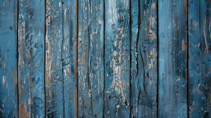 Poster - Close up of weathered wooden wall with peeling paint. Suitable for background or texture use