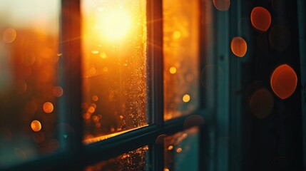 Poster - Sunlight streaming through a window, suitable for home decor concepts